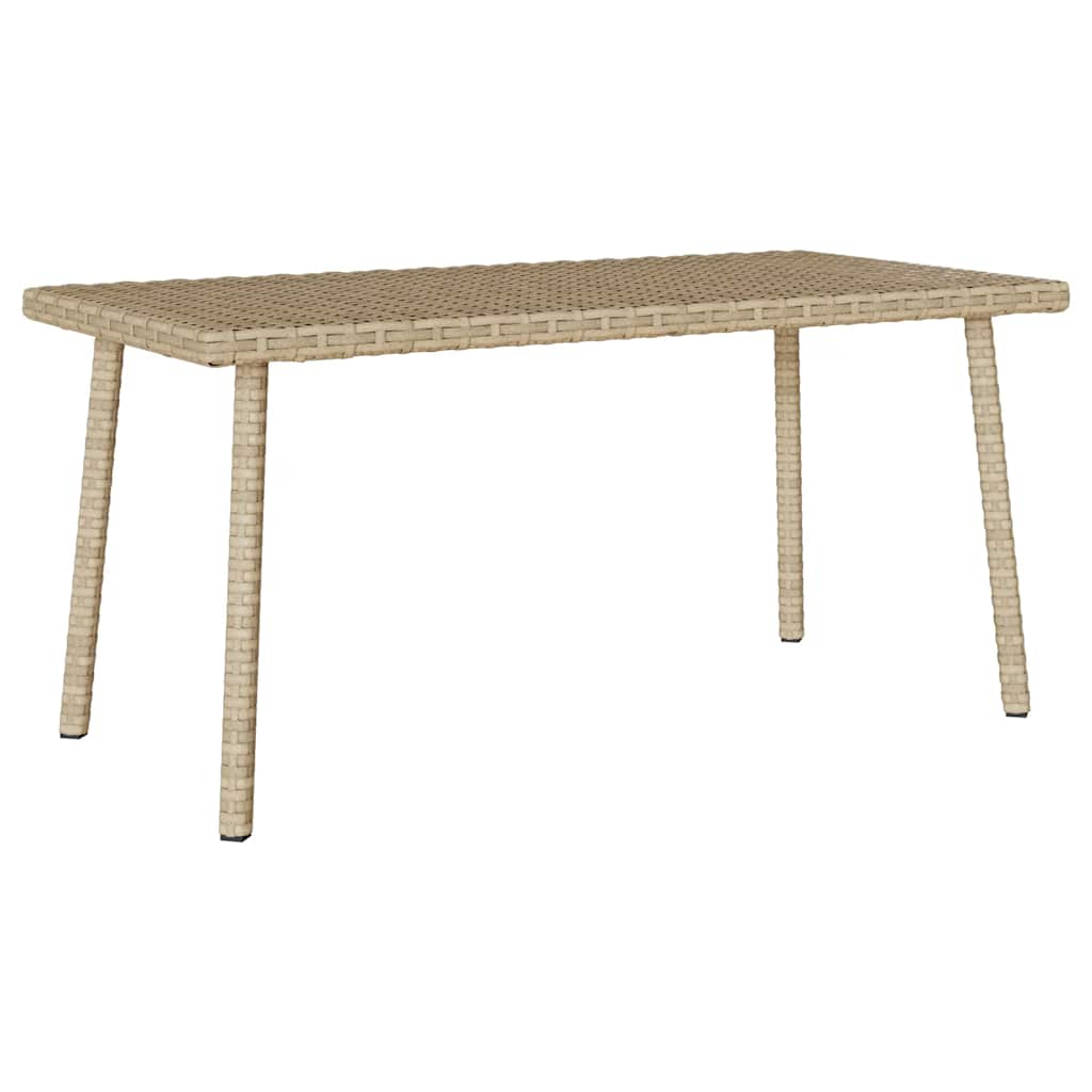 Garten-Couchtisch Rechteckig Schwarz 40x40x37 cm Poly Rattan