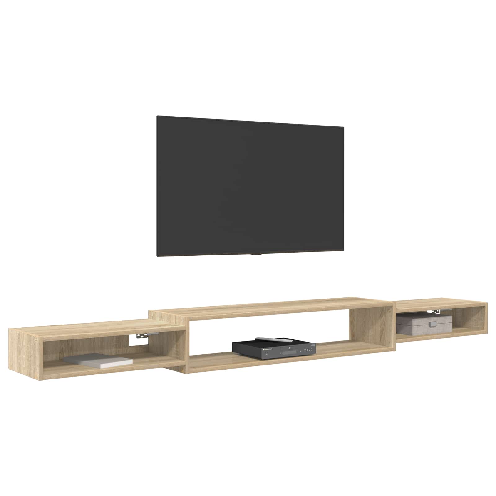 Wandmontierter TV-Schrank Wandhalterung Weiß 140 x 28 x 21 cm