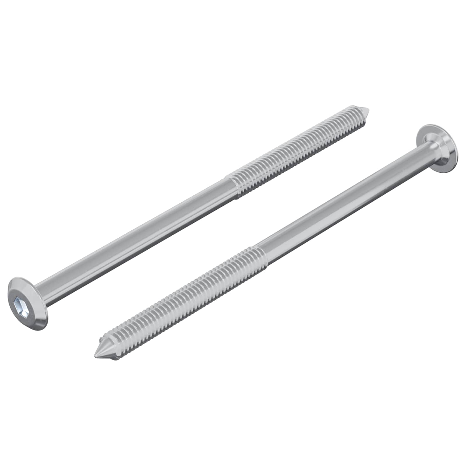 Schraube 2 pcs Silber M6 x 50 mm Stahl