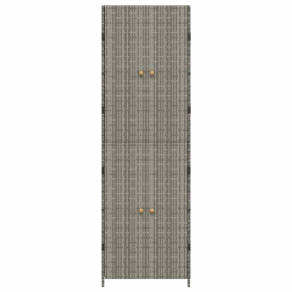 Gartenschrank Schwarz 59x40x180 cm Poly Rattan