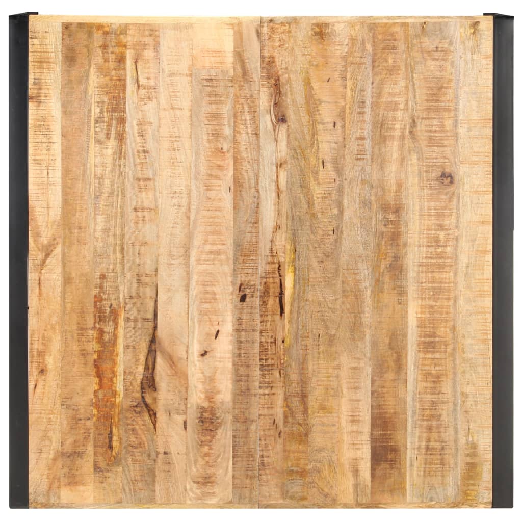 Couchtisch 140x140x40 cm Raues Mangoholz