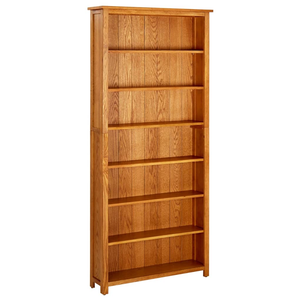 Bücherregal 3 Fächer 70x22,5x82 cm Massivholz Eiche