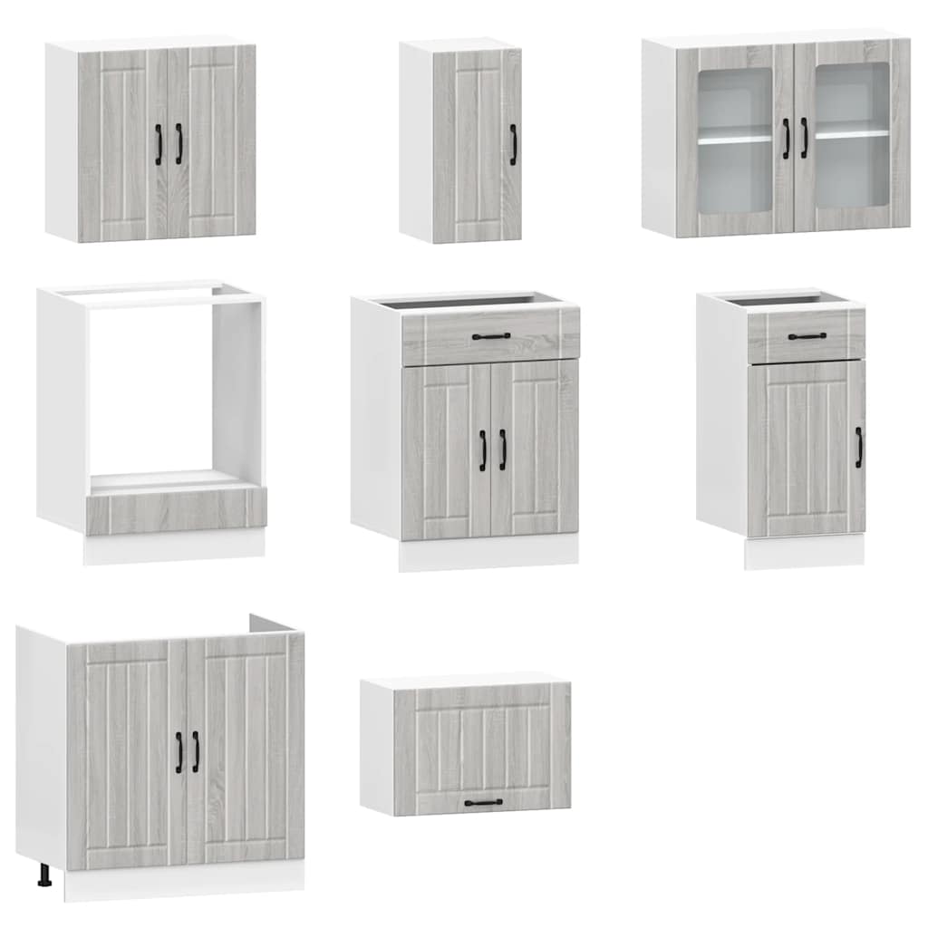 8-tlg. Küchenschrank-Set Kalmar Weiß Holzwerkstoff