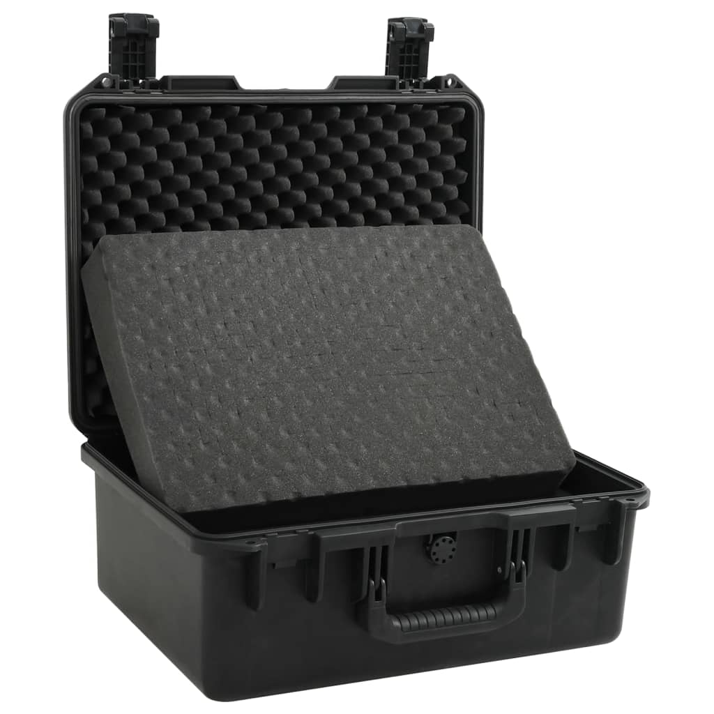 Koffer für Flugreise Tragbar Schwarz 46,5x21,5x17,5 cm PP