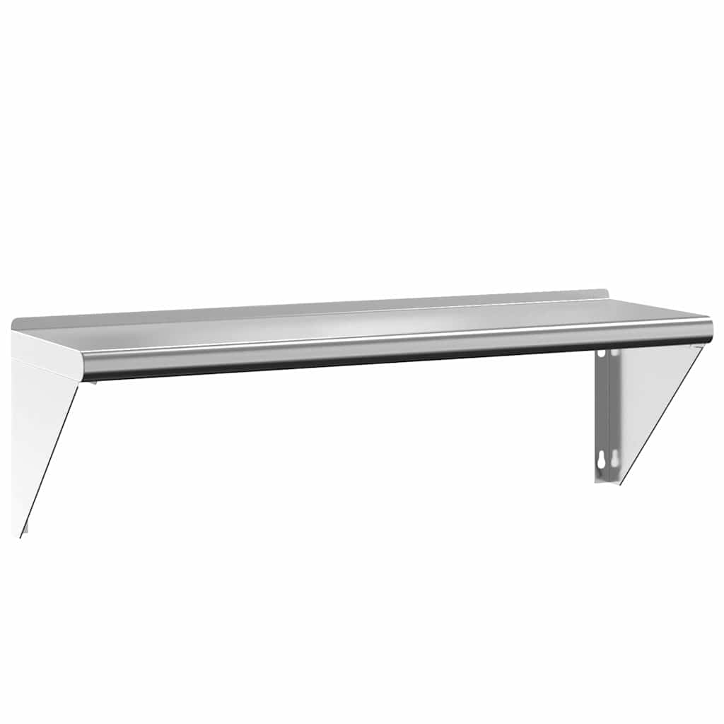 Wandregal 100x45x31 cm Silbern Edelstahl
