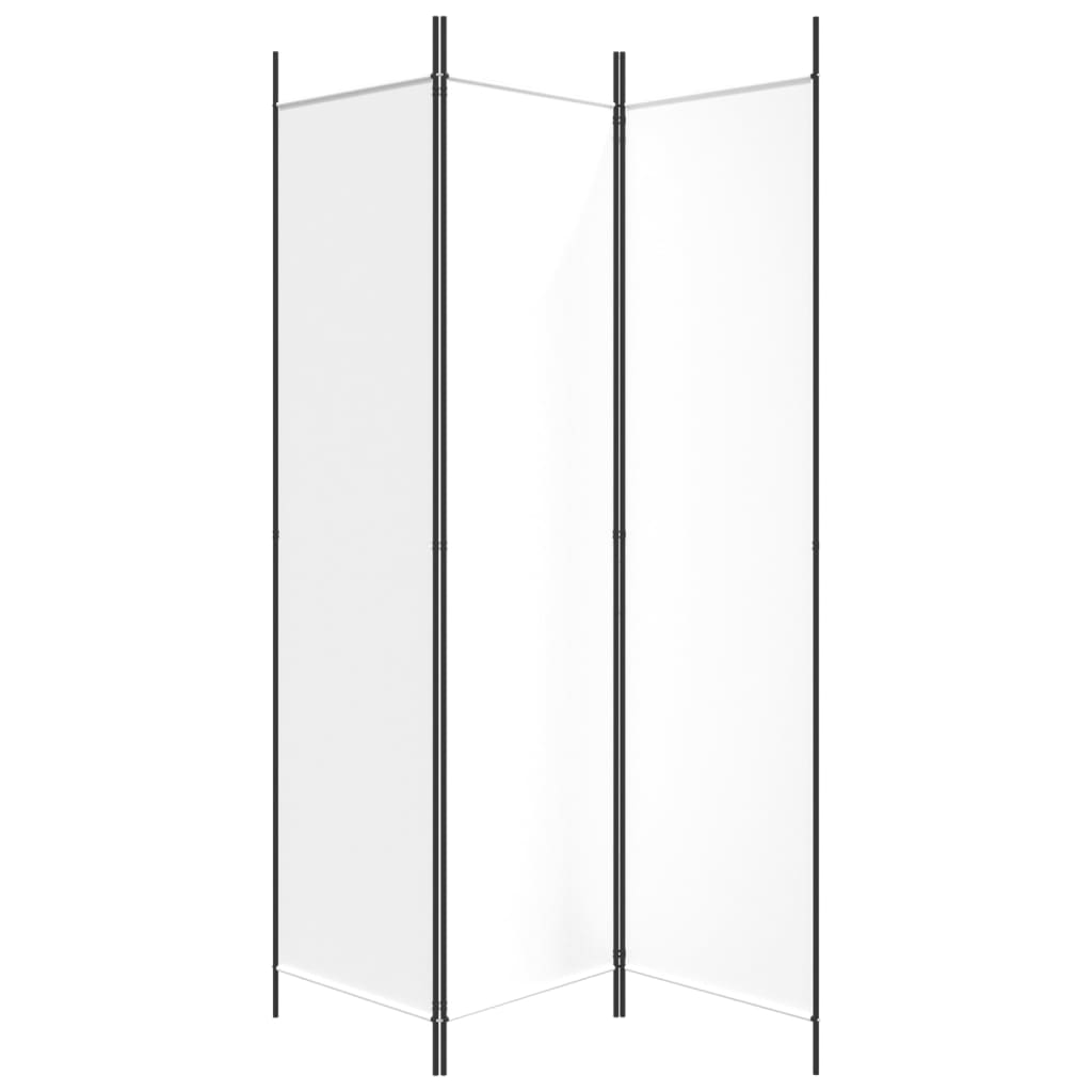 3-tlg. Paravent Schwarz 150x200 cm Stoff