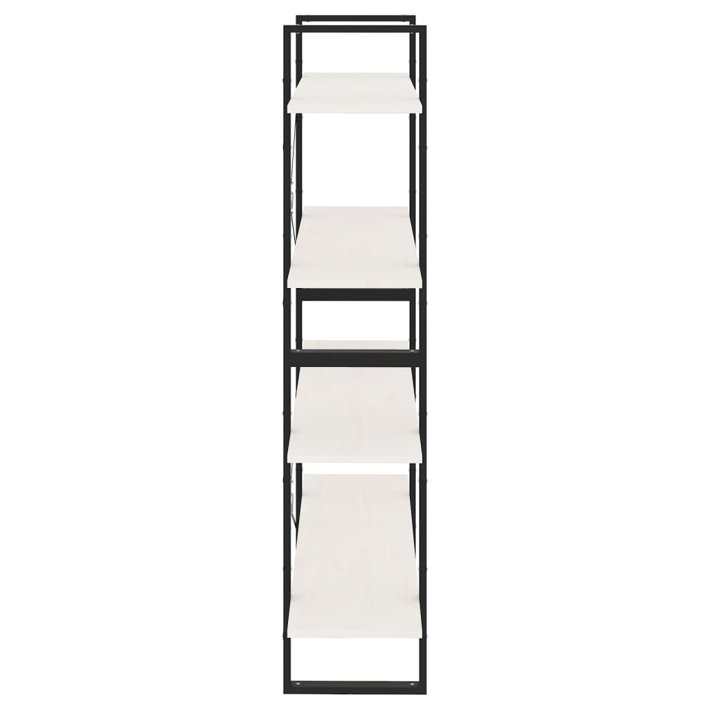 Bücherregal 2 Fächer Weiß 100x30x70 cm Holzwerkstoff