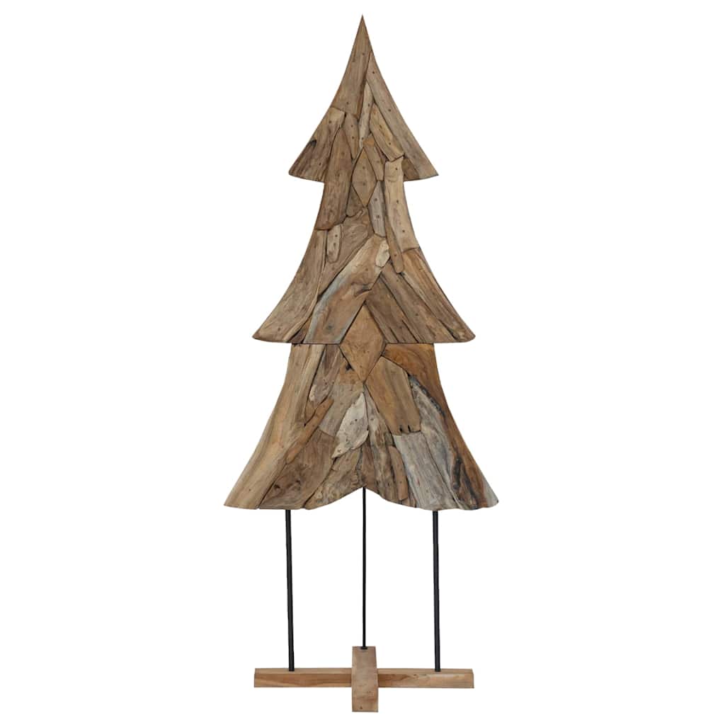 Weihnachtsbaum mit Ständer Braun 90 cm Massivholz Teak