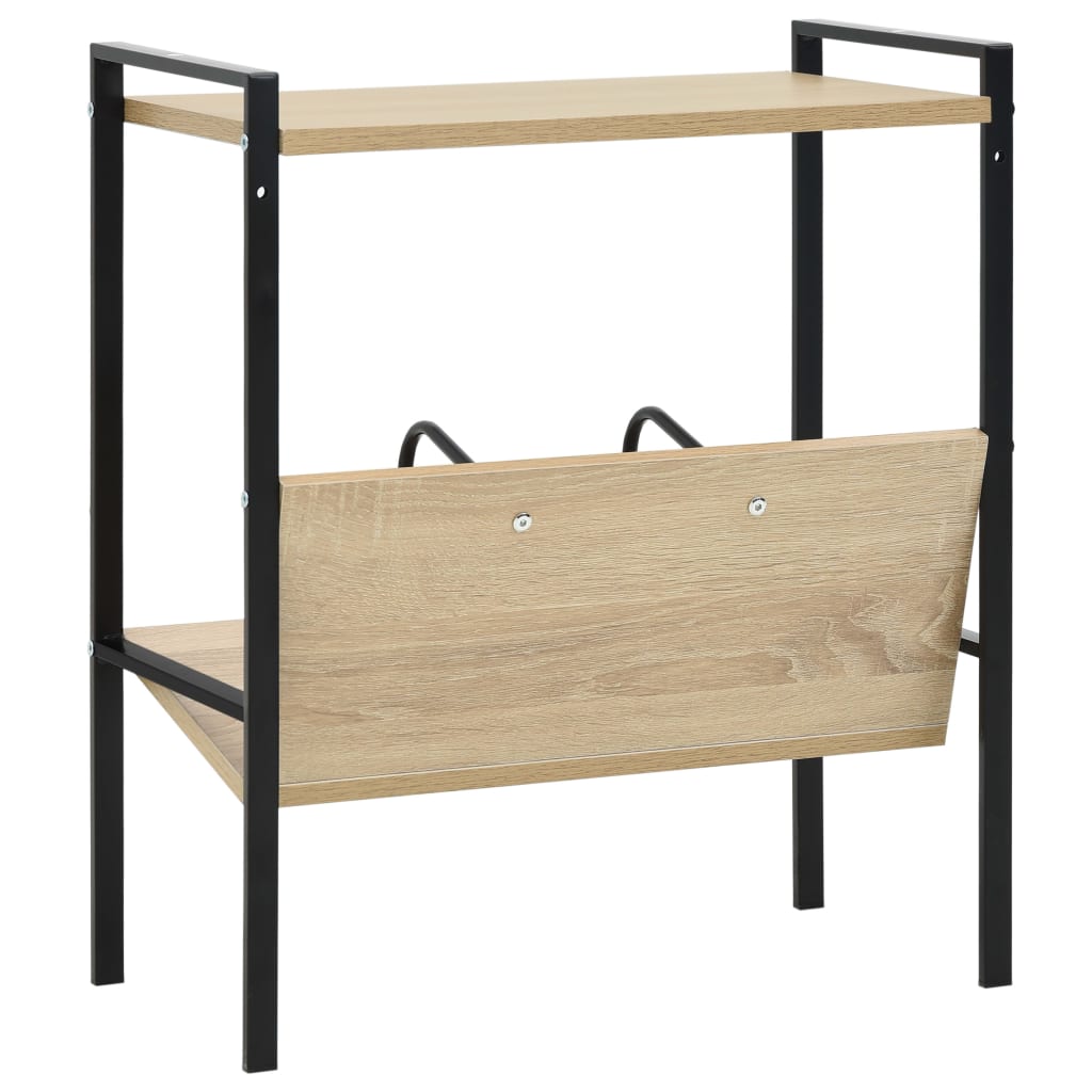 Bücherregal 2 Regalböden Schwarz 52x28x59 cm Holzwerkstoff
