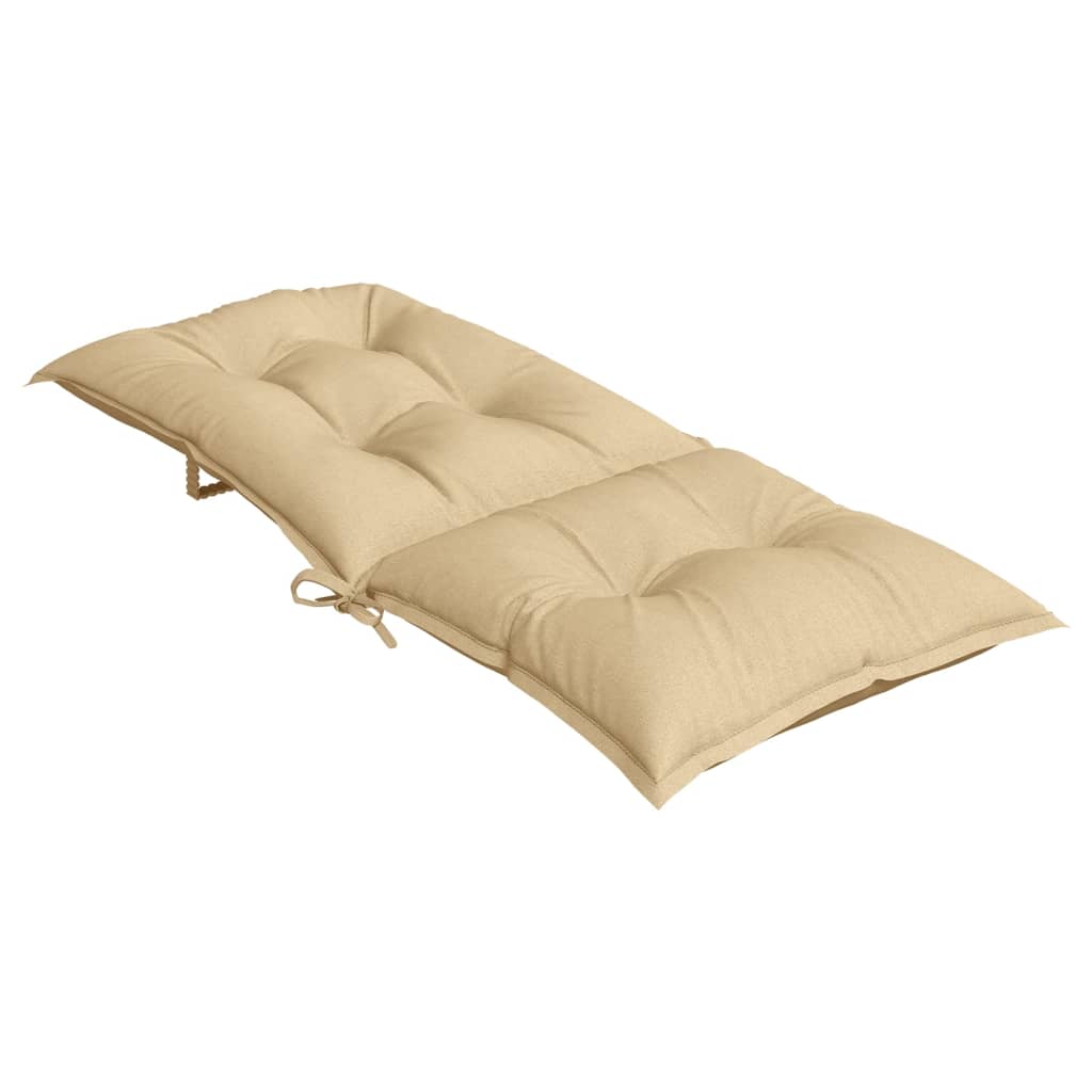 Hochlehner-Auflagen 2 Stk. Melange Anthrazit 120x50x7cm Stoff
