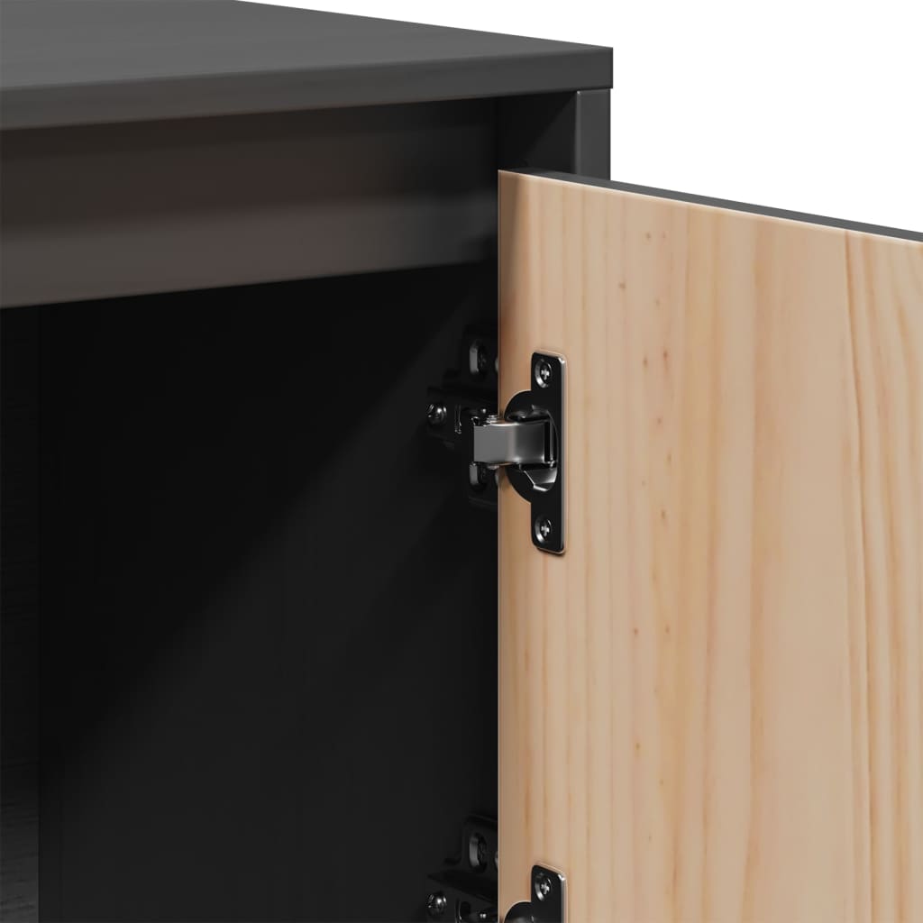Highboard 110,5x35x117 cm Massivholz Kiefer