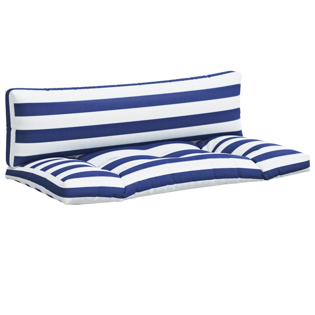 Palettenkissen Blau Weiß Gestreift 58x58x10 cm Oxford-Gewebe