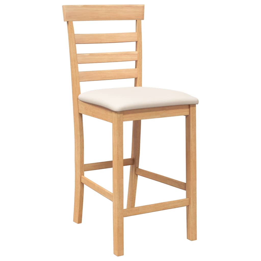Barhocker 2 Stk. Weiß Stoff