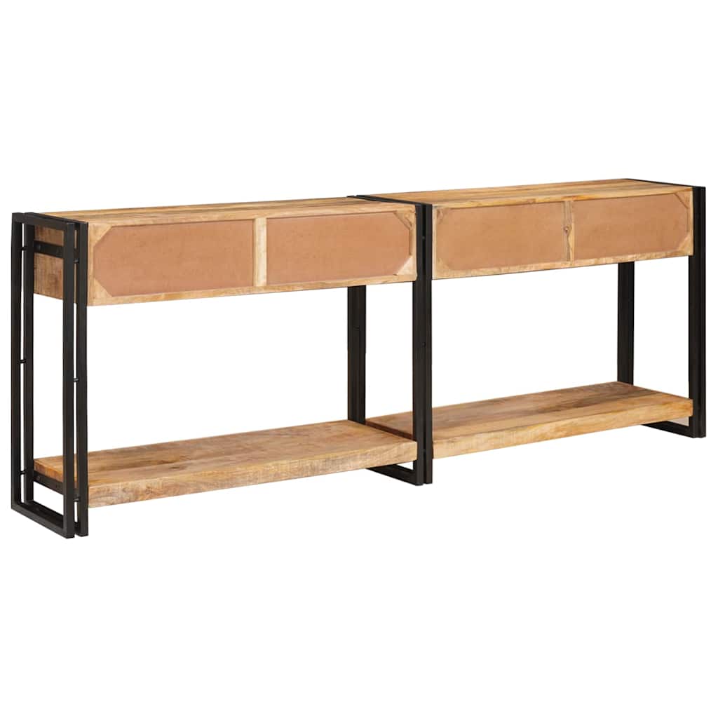 Konsolen-Tische 2 pcs Braun 161 x 33 x 75 cm Massivholz Mango