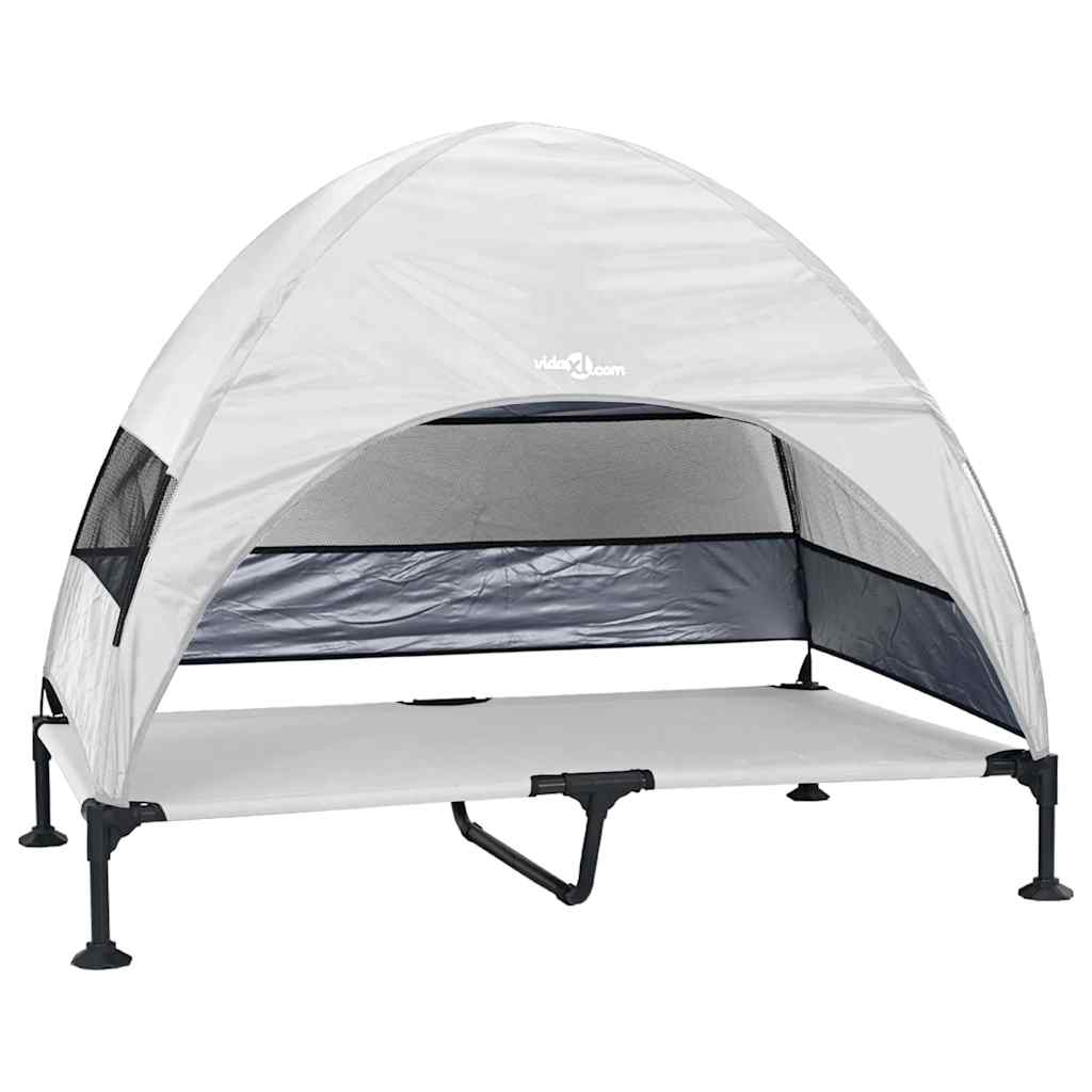 Hochgelegtes Hundebett Hellgrau 127 x 81 x 108 cm