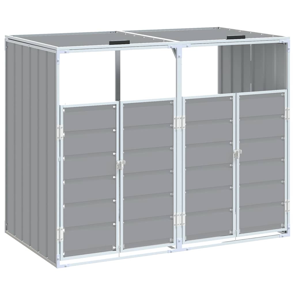 Mülltonnenbox für 1 Tonne Grün 72x81x115 cm Stahl