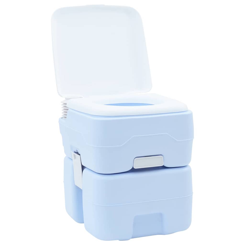 Camping-Toilette Grau und Weiß 41,5 x 36,5 x 30 cm Polyethylen