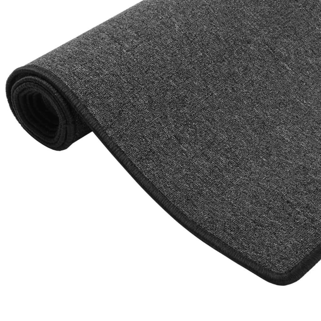 Teppichläufer Anthrazit 80 x 500 cm 100% Polypropylen