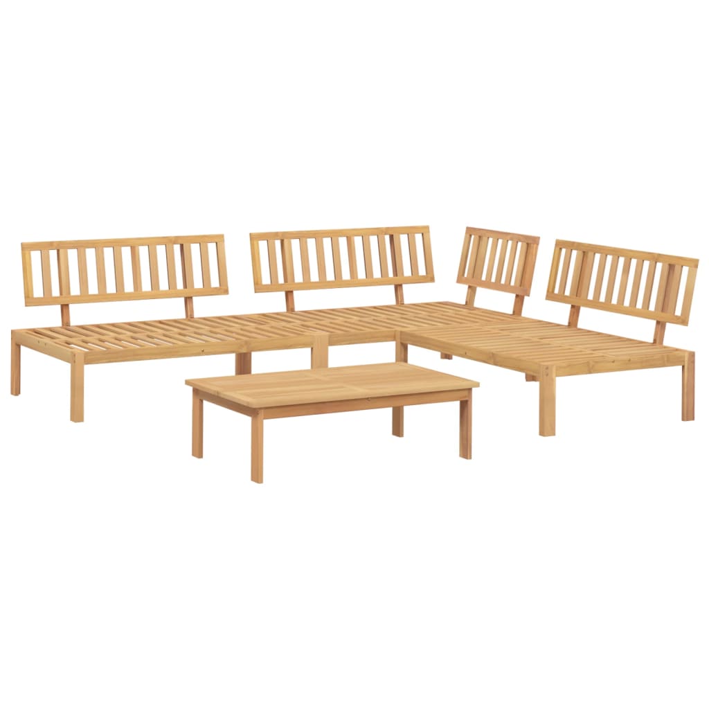 3-tlg. Garten-Sofagarnitur aus Paletten Massivholz Akazie