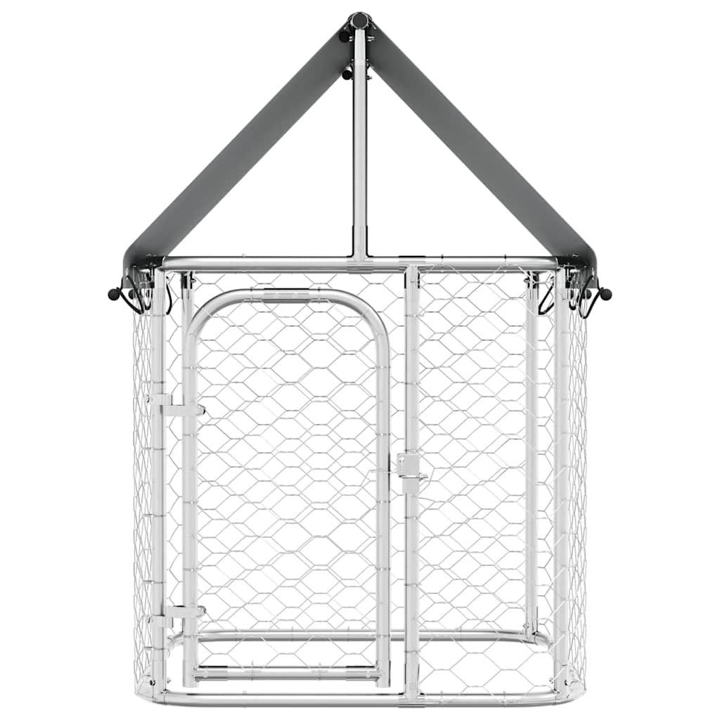 Outdoor-Hundezwinger mit Dach 400x200x150 cm