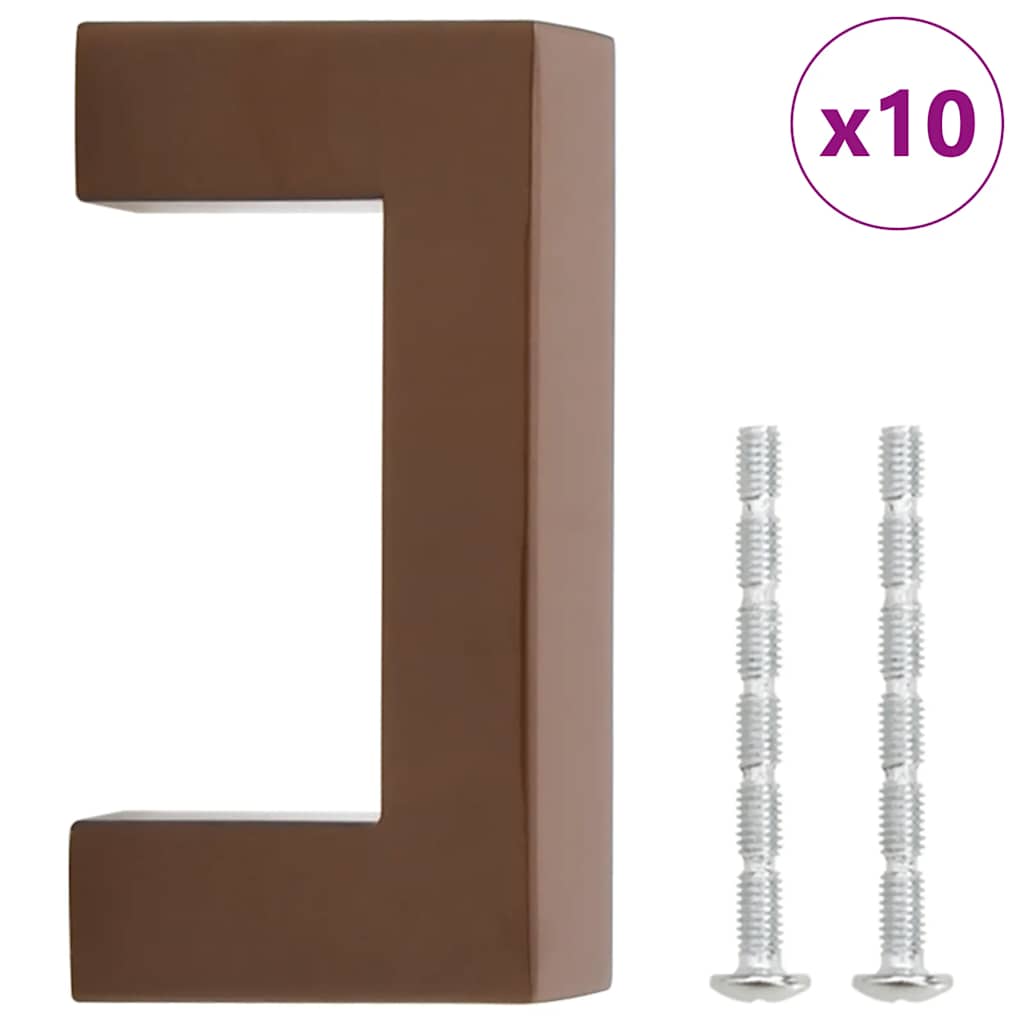 Möbelgriffe 10 Stk. Silbern 64 mm Edelstahl