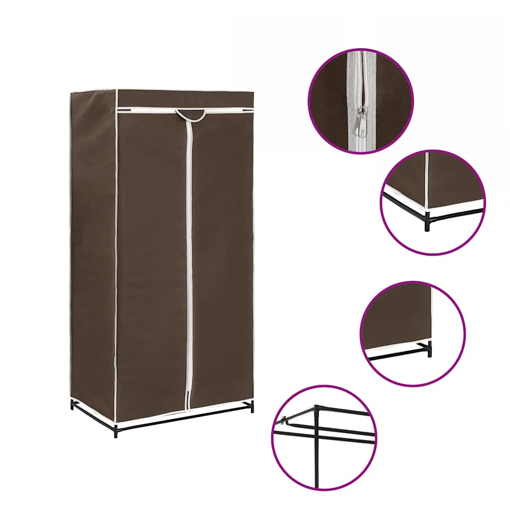 Kleiderschrank Schwarz 75×50×160 cm