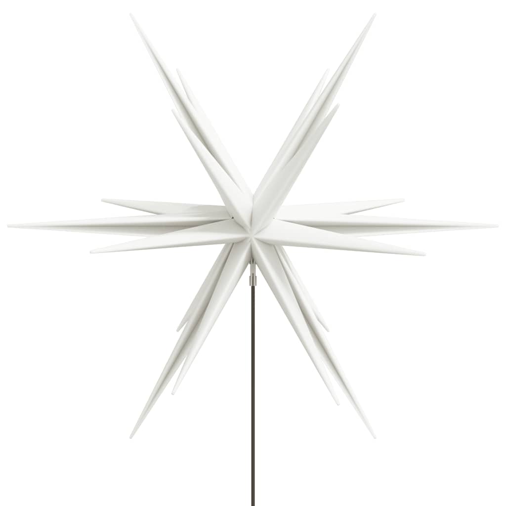 LED-Weihnachtssterne 3 Stk. mit Erdspießen Faltbar Gelb 57 cm