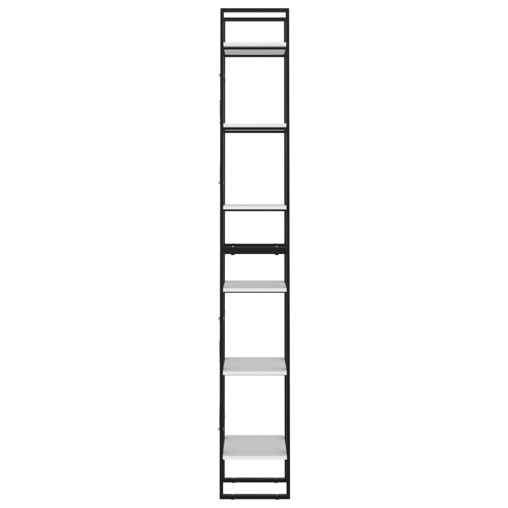 Bücherregal 3 Fächer Weiß 40x30x105 cm Holzwerkstoff