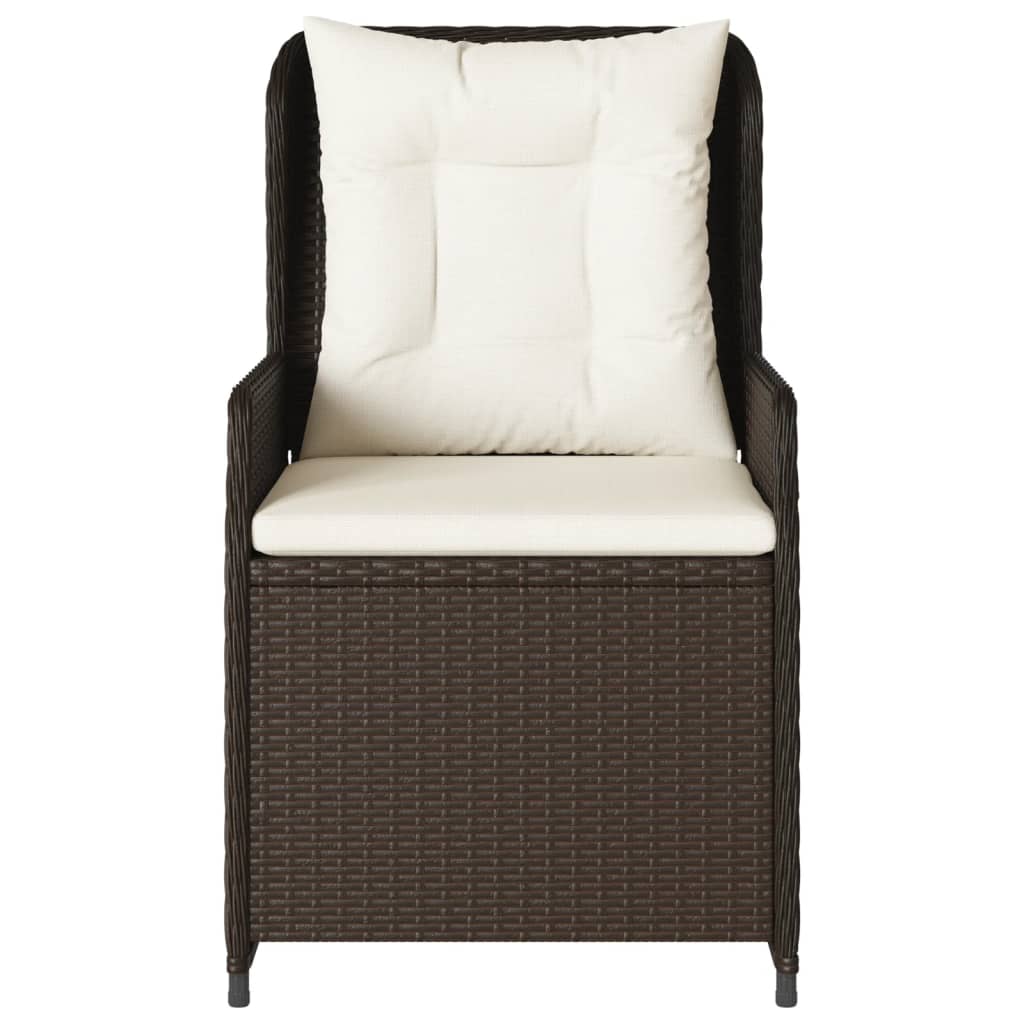 Gartensessel 2 Stk. Verstellbar Schwarz Poly Rattan