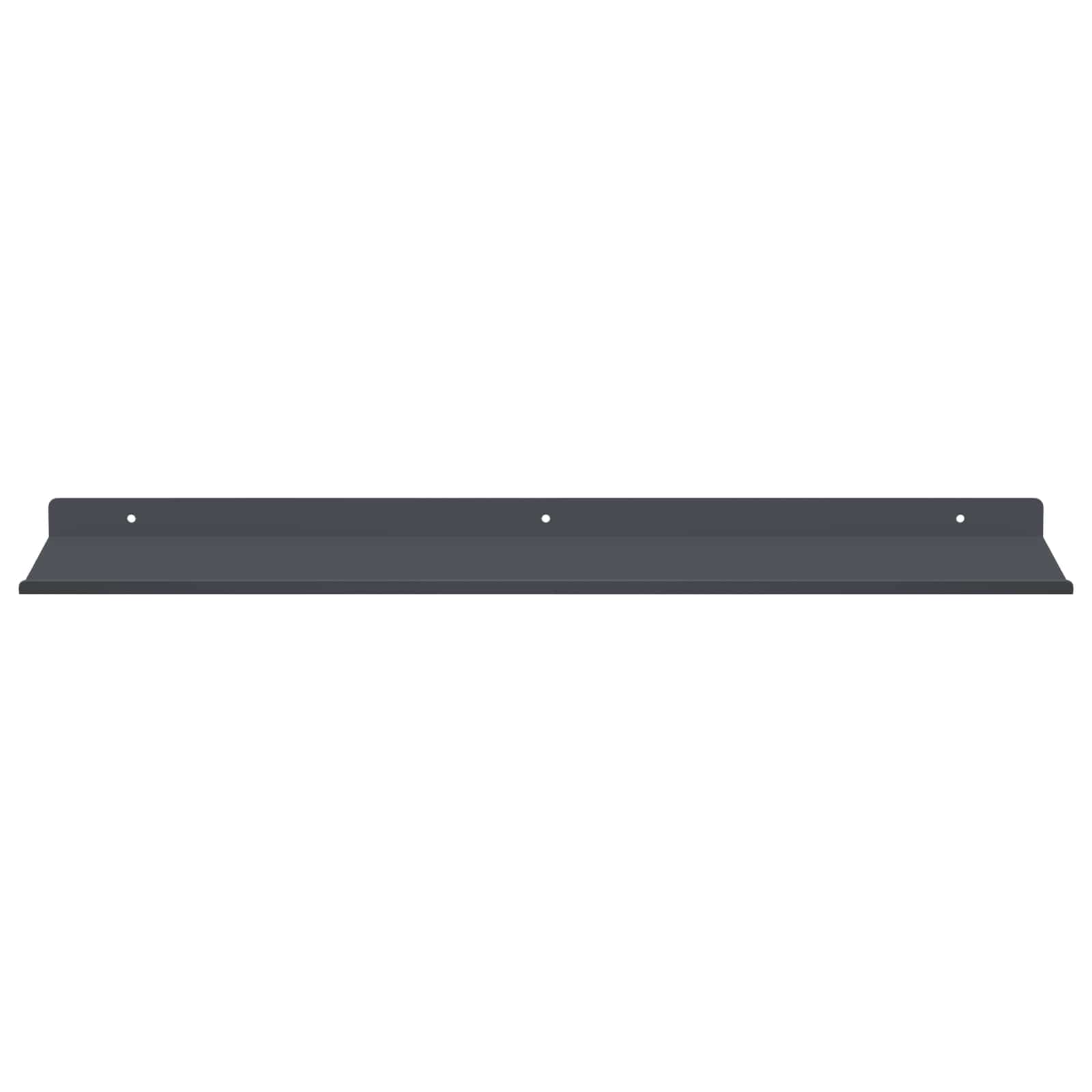 Schwebendes Regal 3 pcs Schwarz 40 x 9 x 2,5 cm Stahl