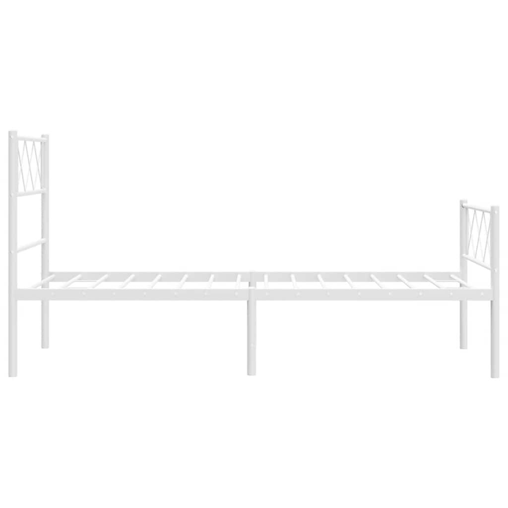 Bettgestell mit Kopfteil Metall Schwarz 100x190 cm