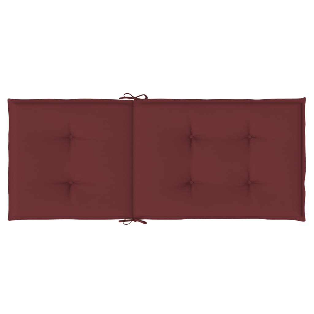 Hochlehner-Auflagen 2 Stk. Melange Anthrazit 120x50x7cm Stoff