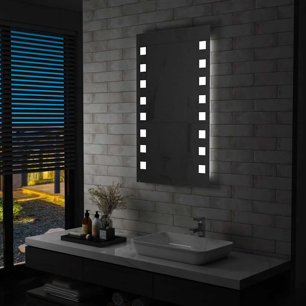 Badezimmer-Wandspiegel mit LEDs 60x80 cm