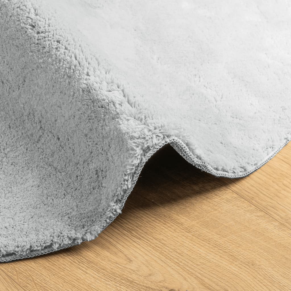 Teppich HUARTE Kurzflor Weich und Waschbar Anthrazit 60x110 cm