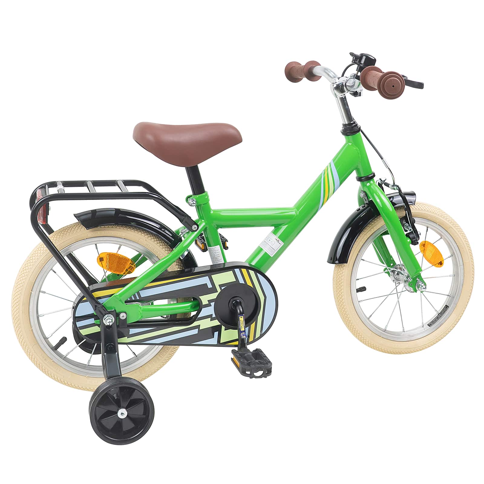 Kinderfahrrad 12 Zoll für 2-4 Jahre alt Schwarz