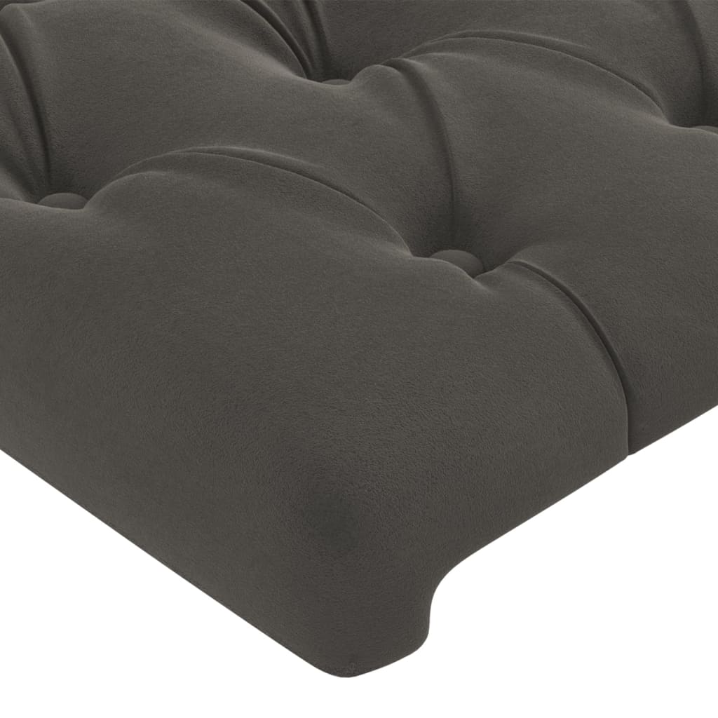 Kopfteil Hellgrau 80x7x118/128 cm Samt