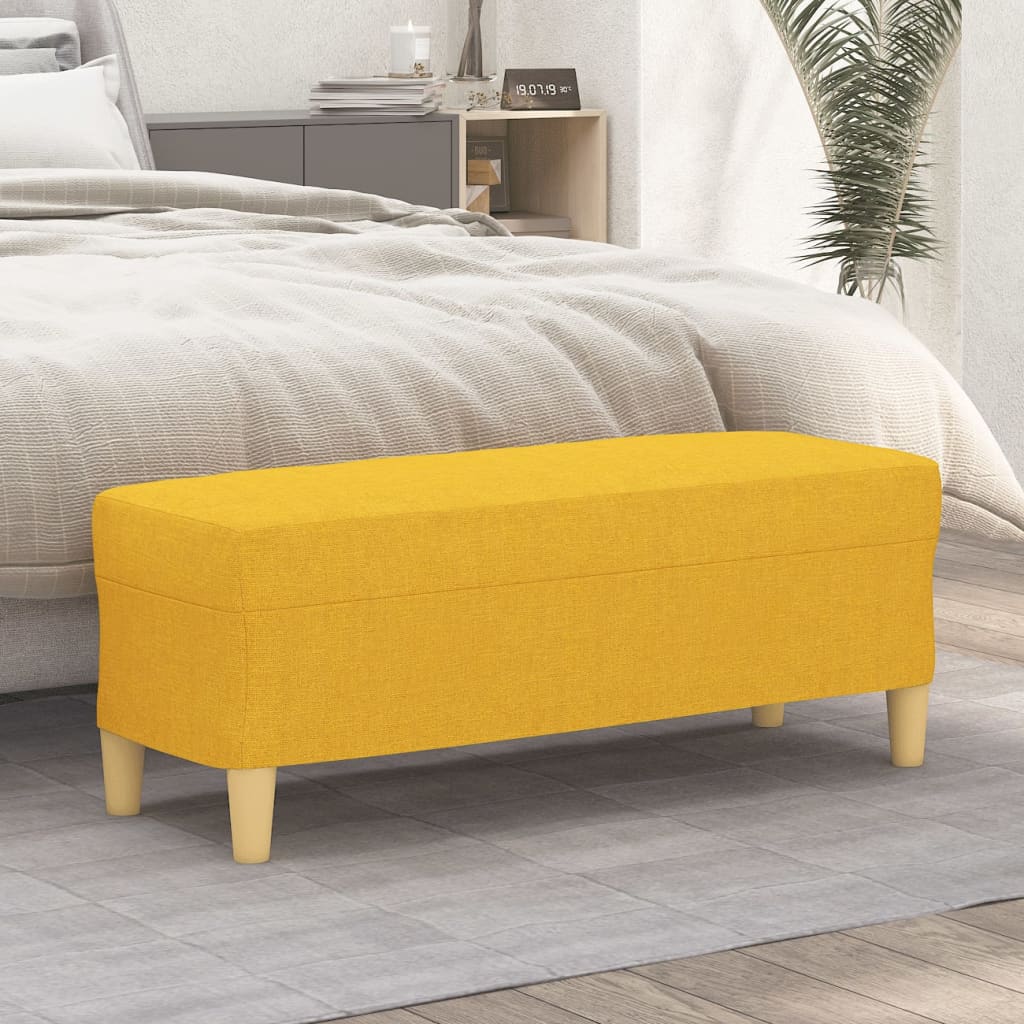 Sitzbank Hellgrau 70x35x41 cm Stoff