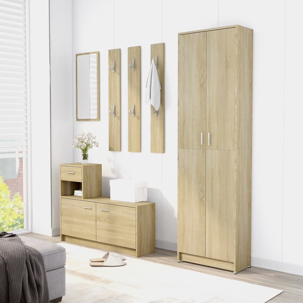 Garderobenschrank Weiß 55x25x189 cm Holzwerkstoff