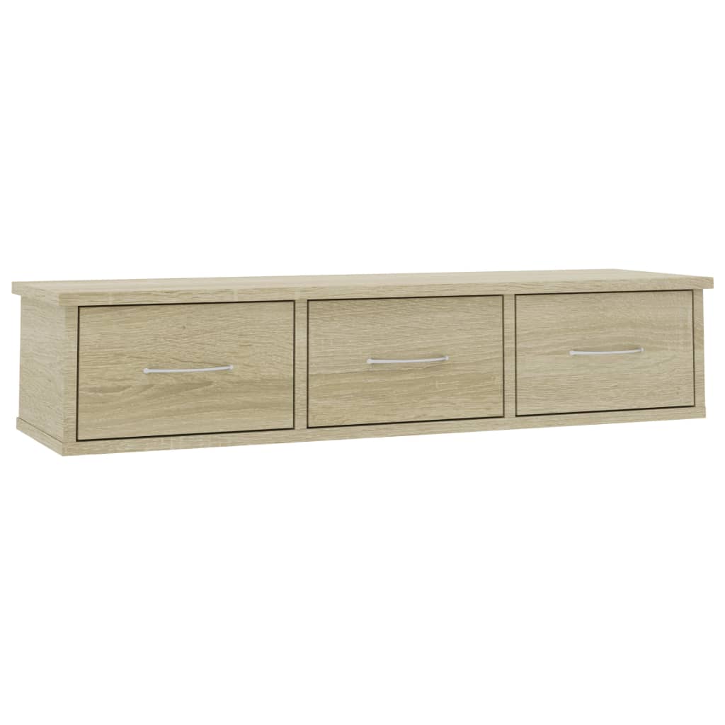 Wand-Schubladenregal Weiß 60x26x18,5 cm Holzwerkstoff