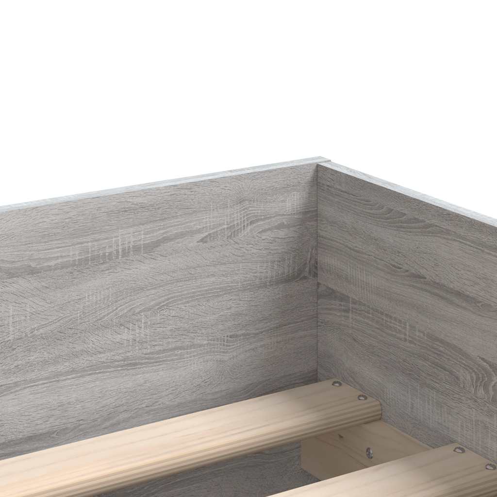 Bett mit Schubladen Braun Eiche-Optik 75x190 cm