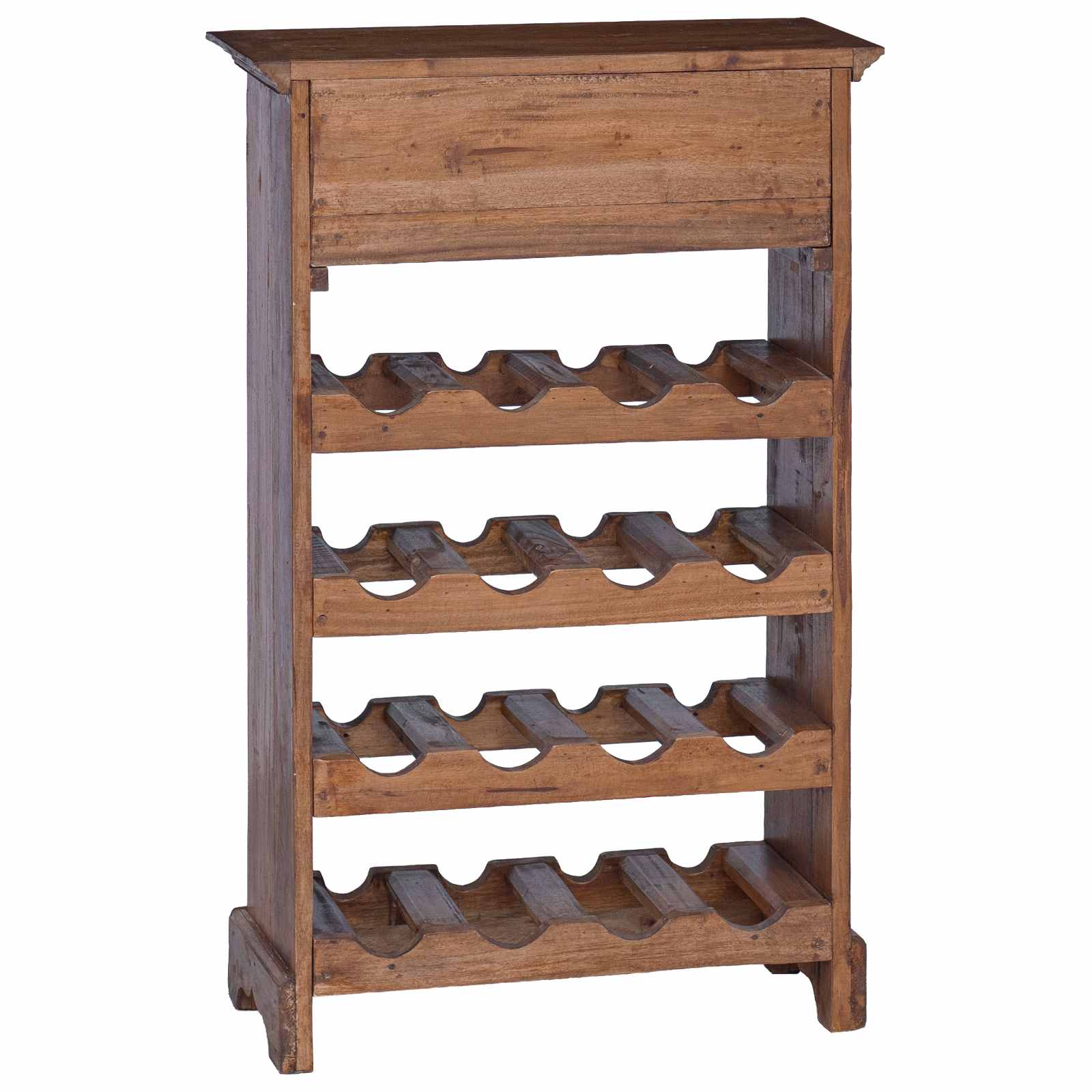 Weinregal Massives Mahagoniholz 55x23x85 cm