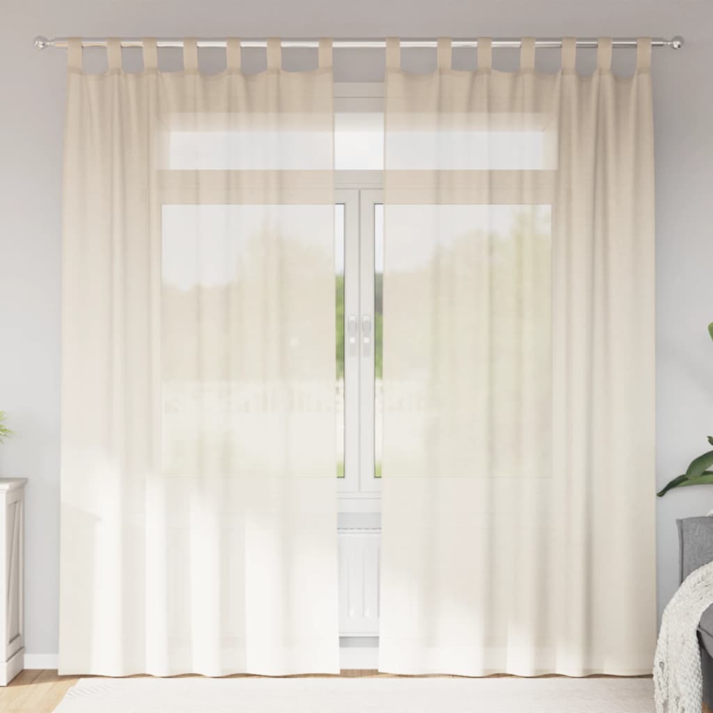 Voile Vorhänge mit Ösen 2 Stk. Apfelgrün 140x140 cm