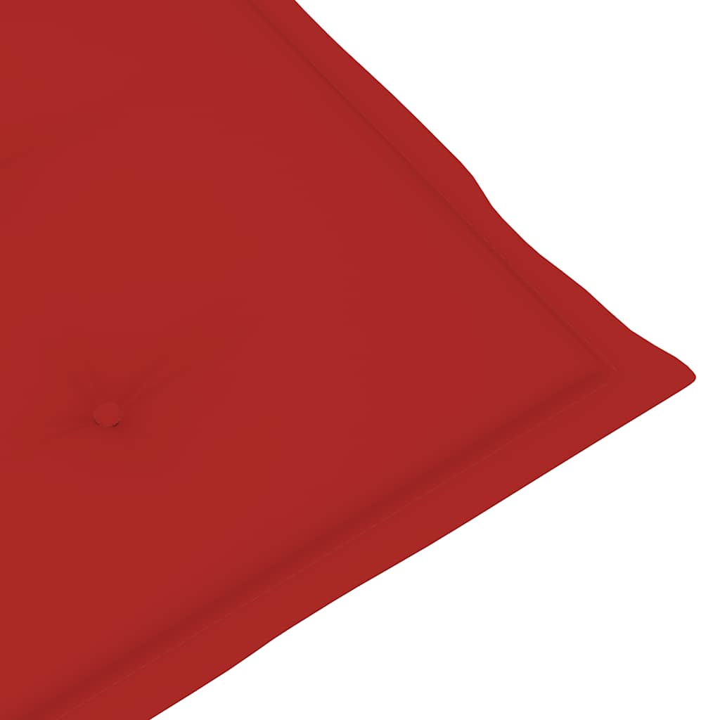 Liegestuhl mit Fußstütze und Auflage Massivholz Akazie