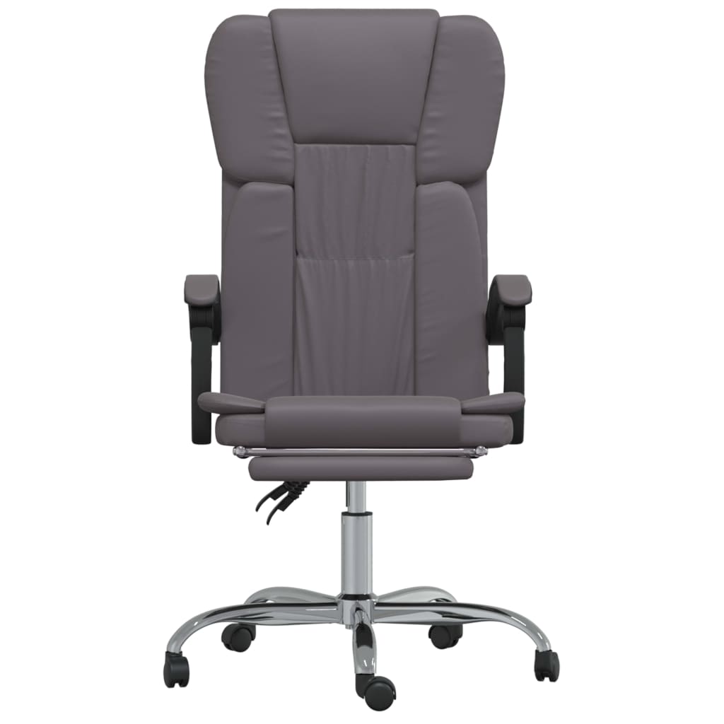 Bürostuhl mit Liegefunktion Schwarz Kunstleder