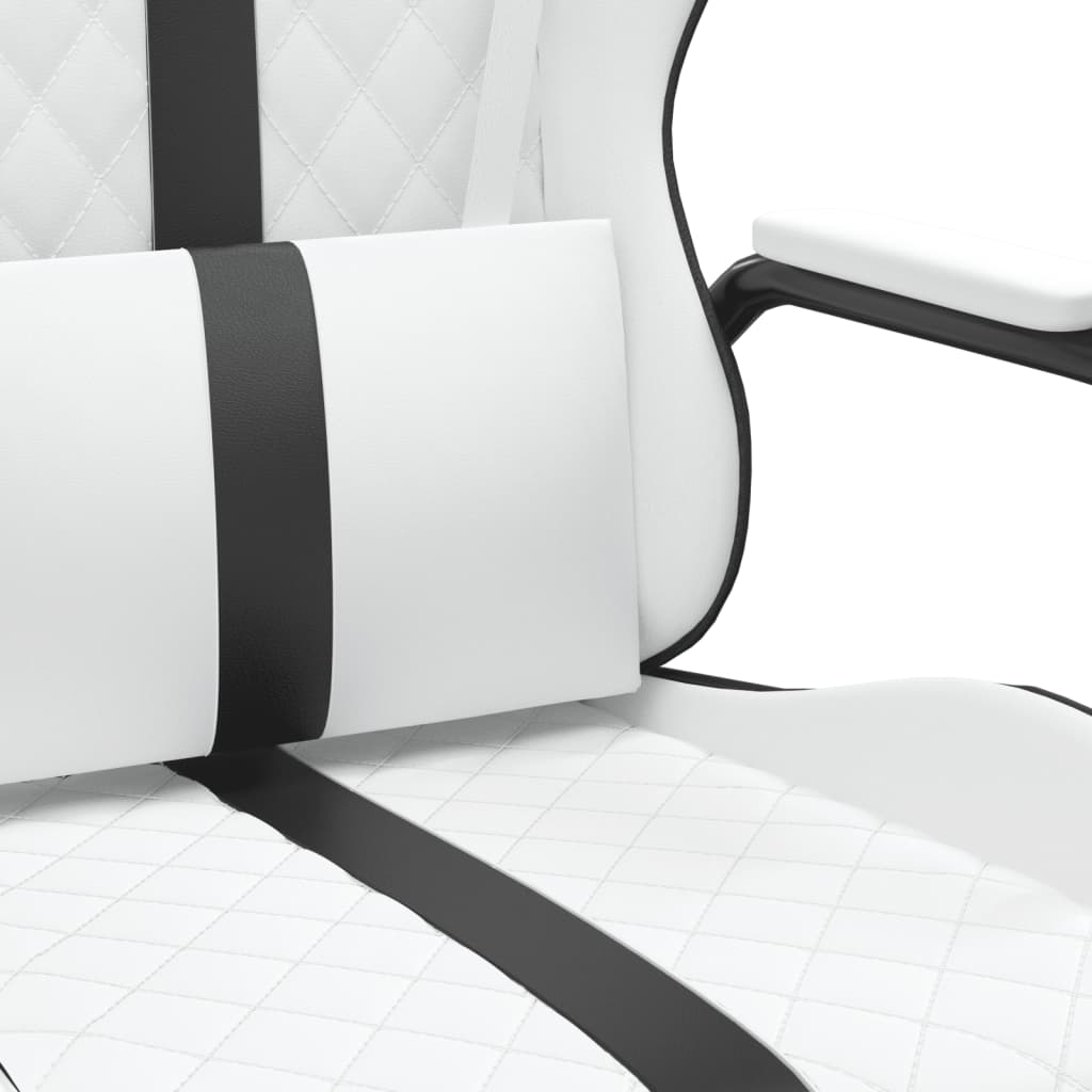 Gaming-Stuhl mit Massagefunktion Gold und Schwarz Kunstleder
