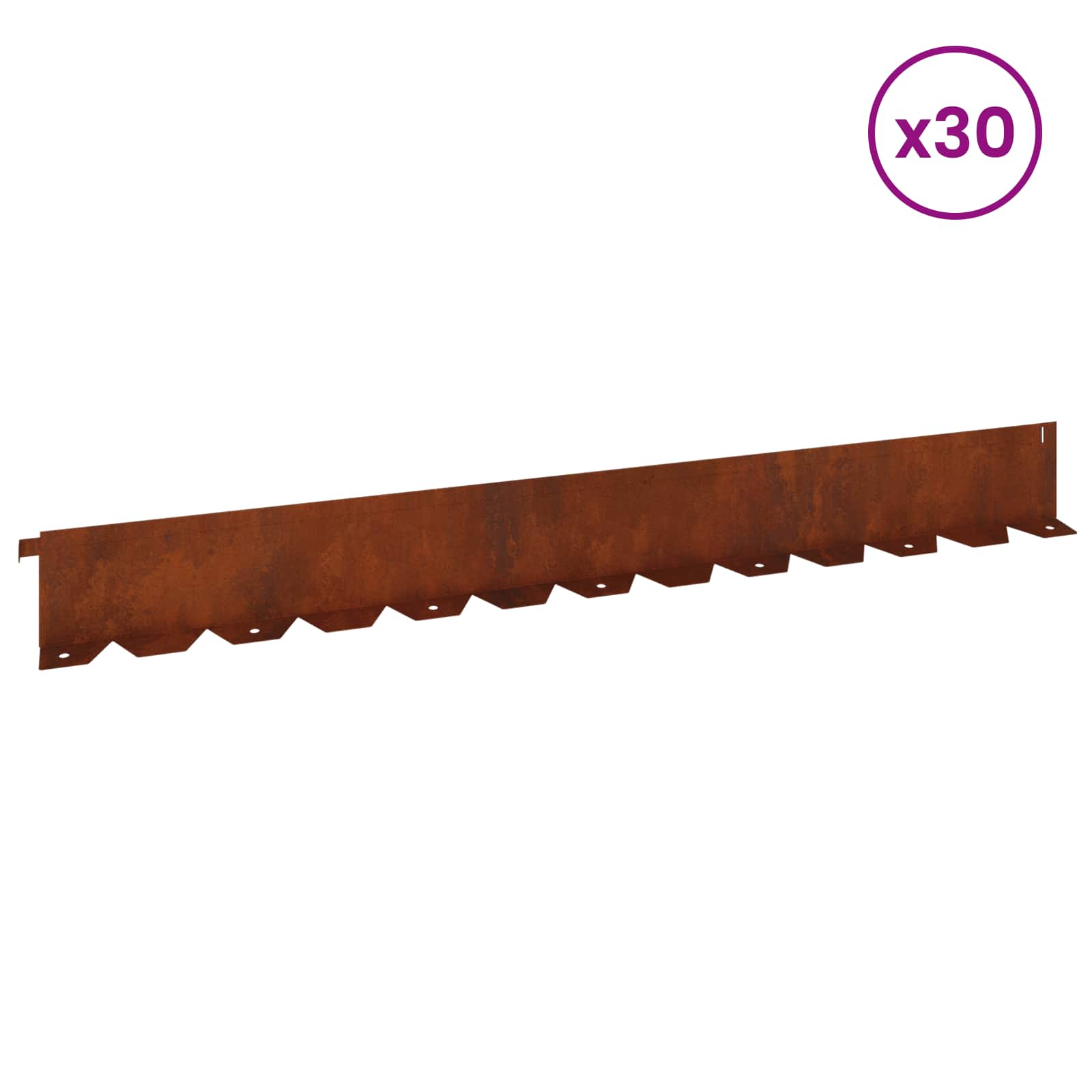 Raseneinfassung 10 pcs 102 x 4 x 4 cm Stahl Schwarz