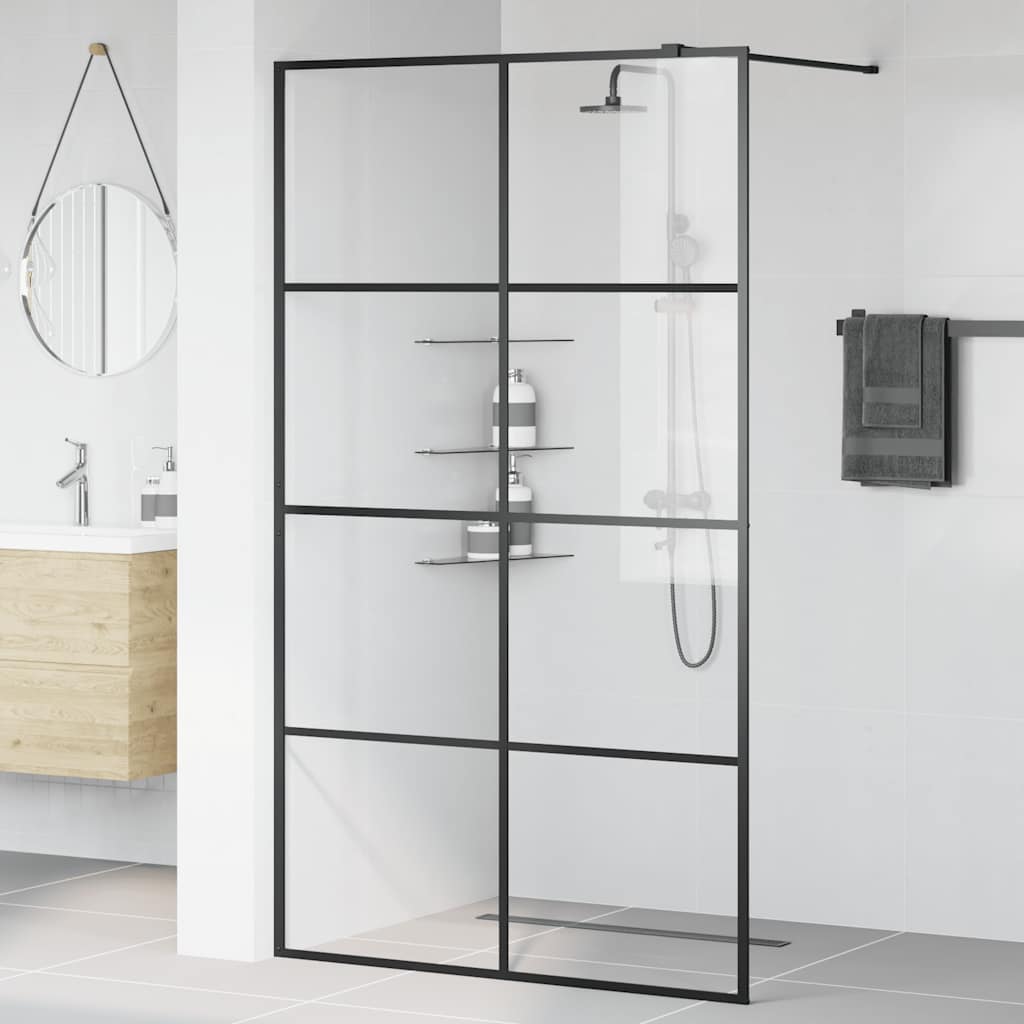 Duschwand für Begehbare Dusche mit Klarem ESG Glas 80x195 cm