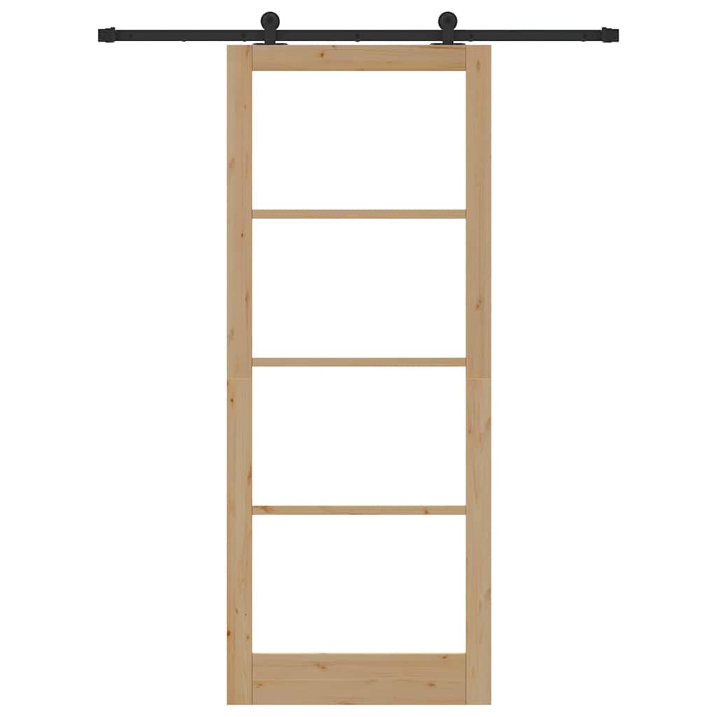 Schiebetür ORKDAL Natürlich und Schwarz 61 x 198,5 cm