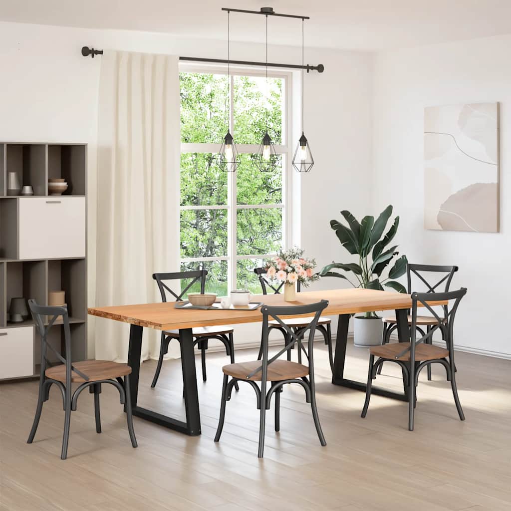 Couchtischbeine V-Form 2 Stück Schwarz 30x(30-31,3) cm Stahl