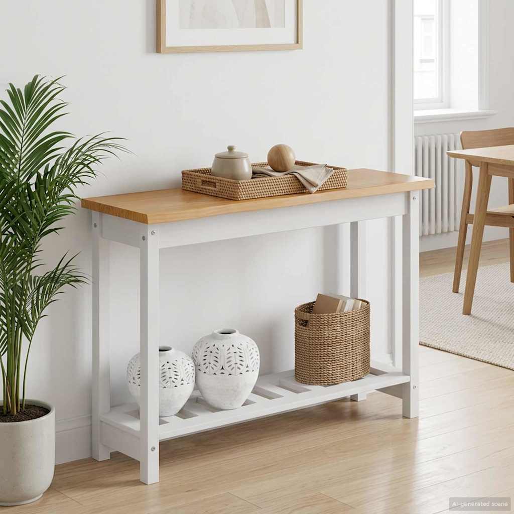 Konsolentisch mit Regal EKAI Schwarz 112 x 35 x 76 cm
